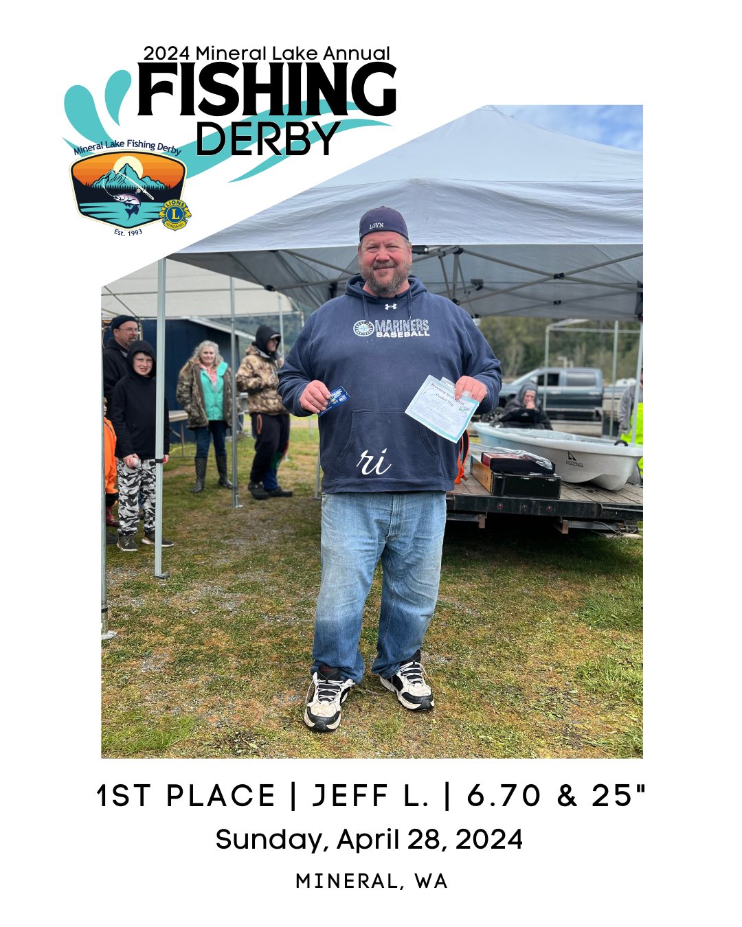 2024 Mineral Lake Fishing Derby Winners